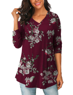 FOLUNSI Women's Plus Size Tops Casual Blouses Long Sleeve Flowy Tunic Tops m-4xl - Image 6