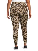 Feathers Women's Plus Size Fleece Leggings, 5-Pack - Image 4