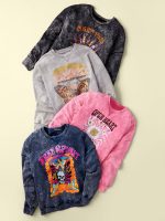 No Boundaries Juniors Plus Size Washed Graphic Crewneck Sweatshirt, Sizes 1X-4X - Image 2
