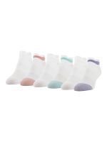 Peds Womens All Day Active No Show Socks with Double Tabs,6 Pairs