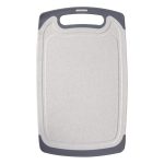 QIIBURR Plastic Cutting Boards for Kitchen Dishwasher Safe, Extra Large Cutting Board for Meat with Juice Grooves, Easy Grip Handle, Non-Slip, with Grinding Area