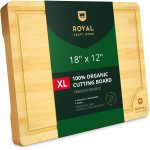 XL Cutting Board - Extra Large Bamboo Cutting board for Kitchen - Butcher Block for Chopping Meat and Vegetables by Royal Craft Wood