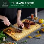XL Cutting Board - Extra Large Bamboo Cutting board for Kitchen - Butcher Block for Chopping Meat and Vegetables by Royal Craft Wood - Image 6