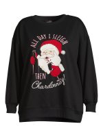 Christmas Women's Plus Size All Day Sleigh Graphic Sweatshirt from Feeling Festive - Image 4