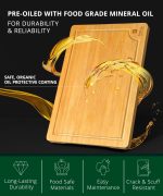 XL Cutting Board - Extra Large Bamboo Cutting board for Kitchen - Butcher Block for Chopping Meat and Vegetables by Royal Craft Wood - Image 3