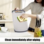 QIIBURR Plastic Cutting Boards for Kitchen Dishwasher Safe, Extra Large Cutting Board for Meat with Juice Grooves, Easy Grip Handle, Non-Slip, with Grinding Area - Image 7